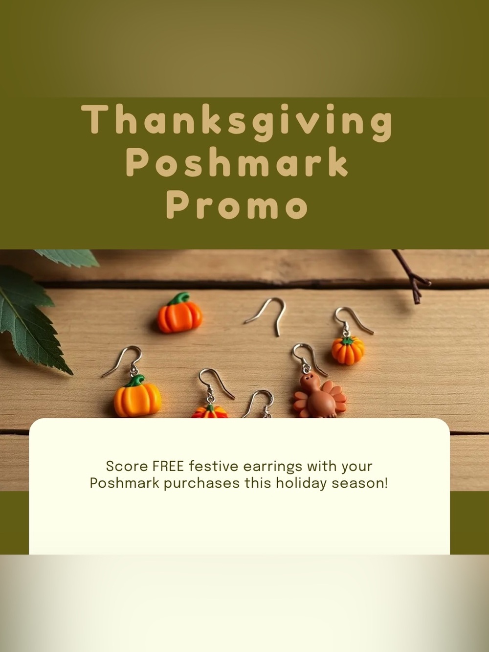 🍁 FREE Festive Earrings With Any Purchase! 🦃 CLOSET PROMO!!